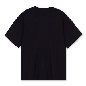 Soft Drape V-Neck T-Shirt – Black