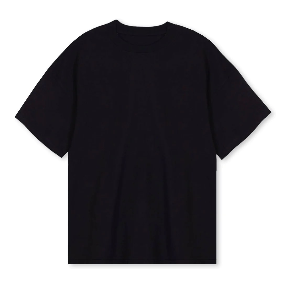 Soft Drape V-Neck T-Shirt – Black