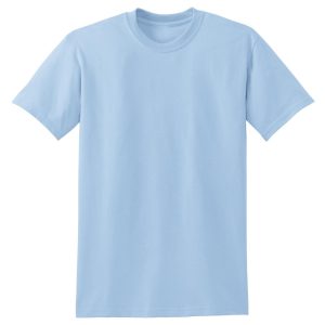 Waffle-Knit Henley – Sky Blue