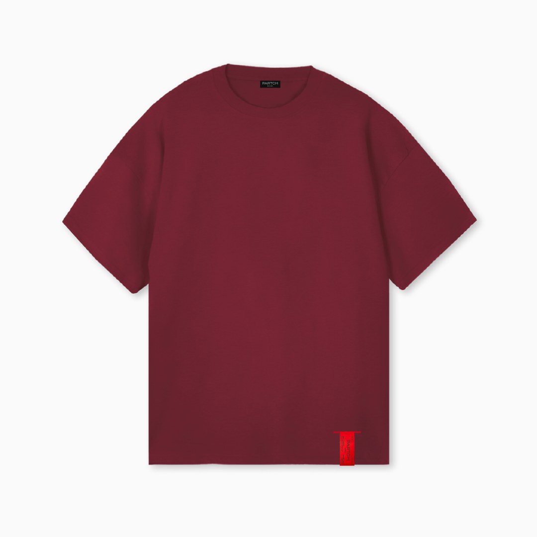 Slim V-Neck T-Shirt – Burgundy