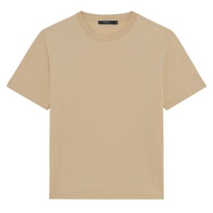 Soft Drape V-Neck T-Shirt – Sand